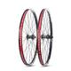 26/27.5/29'' Mountain Bike Wheelset Alu Alloy Dual Wall Rims Front And Rear Wheels Thru Axle Disc Brake Hubs For 7-11 Speed Cassette (Color : Svart, Size : 27.5in)