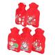 FRCOLOR Pack of 20 Mini Hot Water Bottle Hot Water Bag Cartoon Covers Hot Water Bag Santa Hand Warmer Bed Heating Water Bag Winter Item Full with Water Polyester