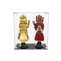icuanuty Acrylic Display Case for LEGO Marvel 76191 Infinity Gauntlet & for LEGO 76223 Nano Gauntlet, Dust Protected Storage and Organize Display Box for LEGO model, Size: 30x15x40cm