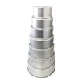 Chabrias Ltd Professional Silver Anodised Aluminium Round Deep Cake Pan Tin (Set of 7 tins: 6" to 12")
