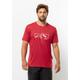 T-Shirt JACK WOLFSKIN "PEAK GRAPHIC T M" Gr. XXL (58), rot (red, glow) Herren Shirts T-Shirts