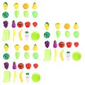 BESTonZON 54 Pcs Pretend Food Toys Kitchen Cutting Toys Kitchen Playset Cutting Fruit Toy Cutting Food Toy Kids Kiatchen Toys Vegetable Cutting Toys for Kids Cecilia Puzzle Child