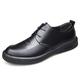 Ninepointninetynine Oxford Formal Shoes for Men Lace Up Pleated Breathable Derby Shoes Leather Block Heel Rubber Sole Slip Resistant Anti-Slip Business (Color : Black-Lace Up, Size : 8 UK)