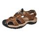IQYU Business Shoes Men's 45 Outdoor Summer Walking Beach Hiking Fishing Barefoot Shoes Shoes Leather Sandals for Men Alias Roller Skates Shoes Men, brown, 7 UK