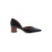 Sarto by Franco Sarto Heels: D'Orsay Chunky Heel Work Black Solid Shoes - Women's Size 9 - Pointed Toe