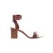 Ted Baker London Heels: Brown Solid Shoes - Women's Size 37.5 - Open Toe