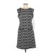 Calvin Klein Casual Dress - Sheath: Gray Tweed Dresses - New - Women's Size 6