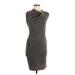 ALLSAINTS Cocktail Dress - Bodycon Cowl Neck Sleeveless: Gray Print Dresses - Women's Size 6