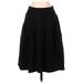 French Connection Denim A-Line Skirt Calf Length: Black Solid Bottoms - Women's Size 4