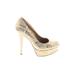 Brash Heels: Ivory Snake Print Shoes - Women's Size 7 1/2