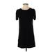 Z Supply Casual Dress - Shift Crew Neck Short sleeves: Black Dresses - Women's Size Small