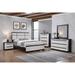 Felicia 3 Piece White Black Panel Bedroom Set