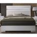 Contemporary White High Gloss Wood Panel Bed: Hidden Jewelry Drawer