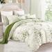 Queen Size Graceful Bedding Set Duvet Cover & White Comforter White