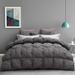 King Ultra Soft Comforter Set 100% Cotton Grey