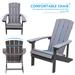 Adirondack Chair Set of 2, Grey Reclining Fire Pit Chairs Sun Lounger