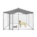 10' x 10' x 7.5' Outdoor Metal Dog Playpen For Your Puppy, Exercise Pens For Puppies, Chain Link Dog Kennel