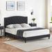 Tufted Velvet Upholstered Low Profile Standard Bed Platform Bed Frame