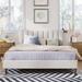 Linen Platform Bed, Channel Tufted