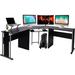 L-Shaped Computer Desk Modern Corner Table Wood Laptop Gaming Desk 71.2 x 22 x 30.3in