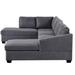 U Shape Sectional Sofa with Double Extra Wide Chaise Lounge Couch, Wood Frame Upholstered Sofa with Trapezoidal Birch Legs, Gray