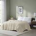 King Fresh Spun Basketweave Cotton Blanket Natural