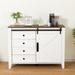 Drawer dresser cabinet,Sideboard,bar cabinet, table storge cabinets,Slide the barn door,four drawers,Metal handle