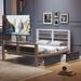 Industrial Metal Twin Platform Bed, 2 Storage Drawers, Rotatable TV Stand