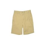 Lands' End Khaki Shorts: Yellow Solid Bottoms - Kids Boy's Size 12