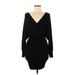 Love Tree Casual Dress - Bodycon V Neck Long sleeves: Black Dresses - Women's Size Medium