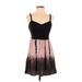 American Eagle Outfitters Casual Dress - A-Line V Neck Sleeveless: Black Print Dresses - Women's Size Medium