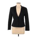 Ann Taylor LOFT Blazer Jacket: Short Black Leopard Print Jackets & Outerwear - Women's Size 8