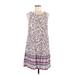 Old Navy Casual Dress - Mini Scoop Neck Sleeveless: Purple Print Dresses - Women's Size Medium