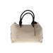 Gabriella Rocha Leather Satchel: Pebbled Ivory Print Bags