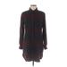 Athleta Casual Dress - Mini High Neck Long sleeves: Burgundy Dresses - Women's Size Small