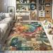 44.88 x 27.17 x 1.18 in Area Rug - Ambesonne Planets Rug Carpet Patchwork Look Outer Space Multicolor | 44.88 H x 27.17 W x 1.18 D in | Wayfair