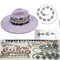 Accessori in metallo retrò di moda accessori per cinture Fedora uomo donna cappelli accessori per cappelli di paglia decorazione della catena della cintura