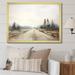 Design Art Moody Highway Road Scenery On Canvas Print Plastic in Gray/Green | 34 H x 44 W x 1.5 D in | Wayfair FDP119459-44-34-GD