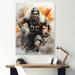 Design Art Patriot USA Football Player II On Canvas Print, Cotton in Gray/White | 20 H x 12 W x 1 D in | Wayfair PT117132-12-20
