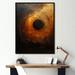 Design Art Bronze Blackhole Solar System I Metal in Orange/Yellow | 32 H x 16 W x 1 D in | Wayfair FL117597-16-32-BK