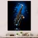 Design Art Saxophone Midnight Blue II, Cotton in Black/Blue | 20 H x 12 W x 1 D in | Wayfair PT116786-12-20