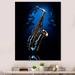 Design Art Saxophone Midnight Blue II, Cotton in Black/Blue | 32 H x 16 W x 1 D in | Wayfair PT116786-16-32