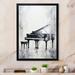 Design Art Minimalism Piano Midnight Black & White III On Canvas Print, Cotton in Black/Gray | 32 H x 16 W x 1 D in | Wayfair FDP116780-16-32-BK