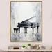 Design Art Minimalism Piano Midnight Black & White III On Canvas Print, Cotton in Black/Gray | 40 H x 30 W x 1.5 D in | Wayfair FL116780-30-40-GD