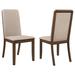 Red Barrel Studio® Kazim Full Back Side Chair Dining Chair Wood/Upholstered/Fabric in Brown | 39 H x 19.5 W x 24 D in | Wayfair