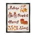 Stupell Industries Ba-818-Floater Autumn Pumpkins Harvest Leaves Framed On Canvas Print Canvas in Orange | 31 H x 25 W x 1.7 D in | Wayfair