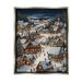 Stupell Industries Ba-851-Floater Snowy Christmas Village Framed On Canvas Print Canvas in Blue | 31 H x 25 W x 1.7 D in | Wayfair ba-851_ffl_24x30