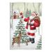 Stupell Industries Santa & Snowy Cabin by Emma Leach in Red | 19 H x 13 W x 0.5 D in | Wayfair ba-808_wd_13x19