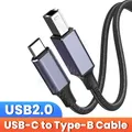 USB C to USB Type B 2.0 Cable for New MacBook Pro HP Canon Brother Epson Dell Samsung Printer Type C