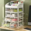 Large Capacity Drawer Makeup Organizer Plastic Cosmetic Storage Box Lipstick Holder Office Supplies